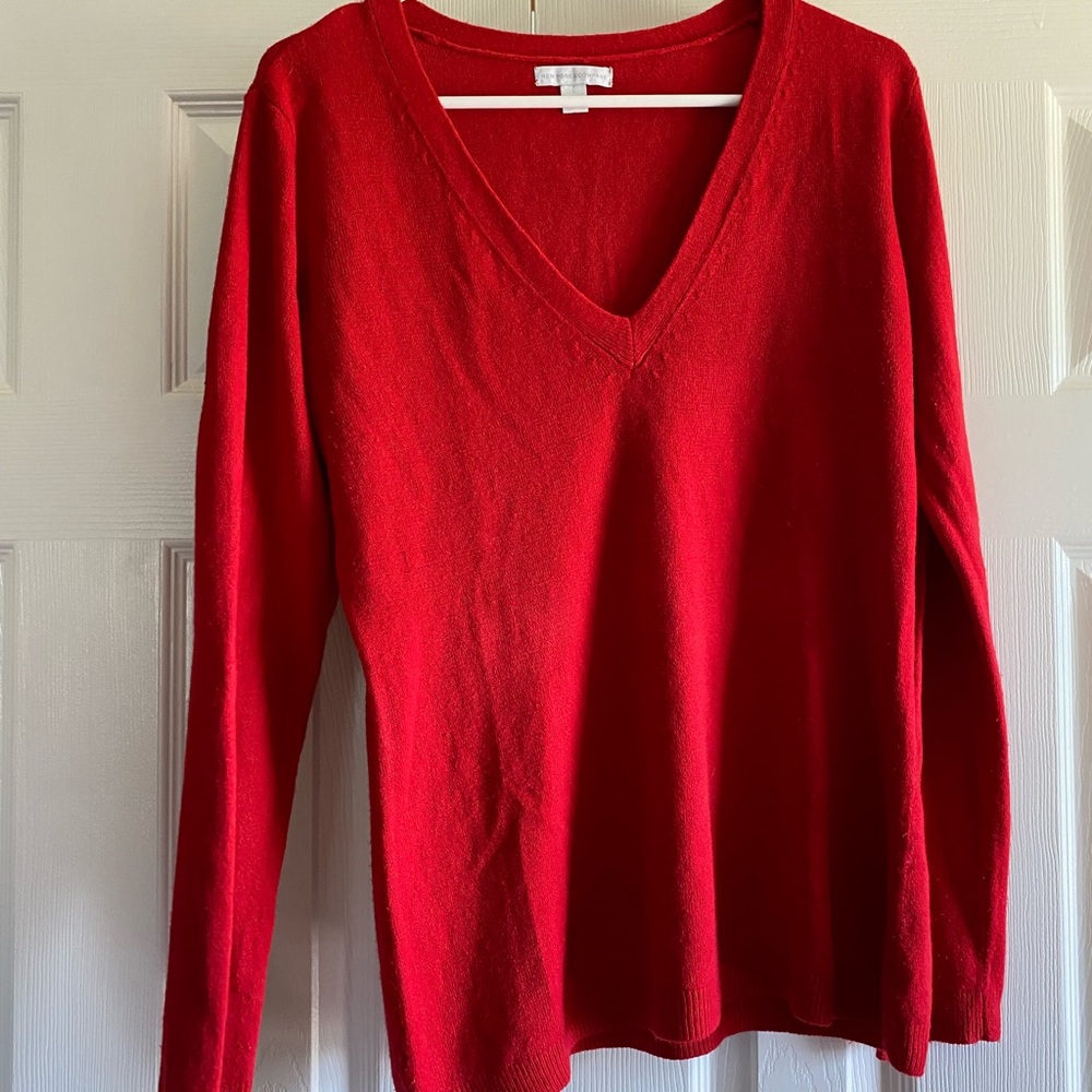 Red V-Neck Sweater